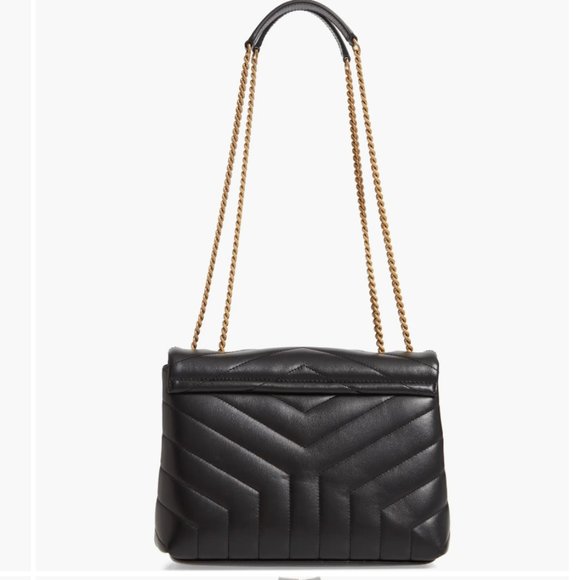 Saint Laurent Small Loulou Chain Leather Shoulder Bag Black - Picture 3 of 14